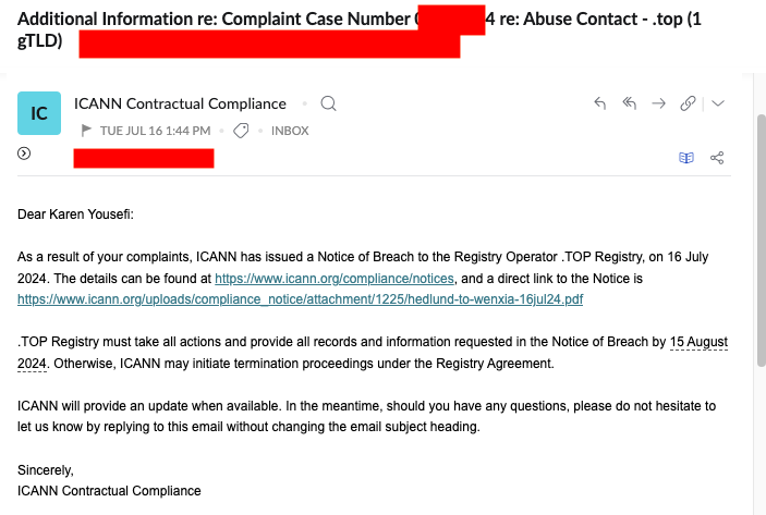 ICANN Email